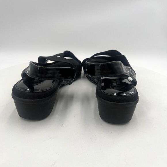 Mootsies Tootsies Idair Black Wedge Slingback Sandal Size 8 - Picture 10 of 11